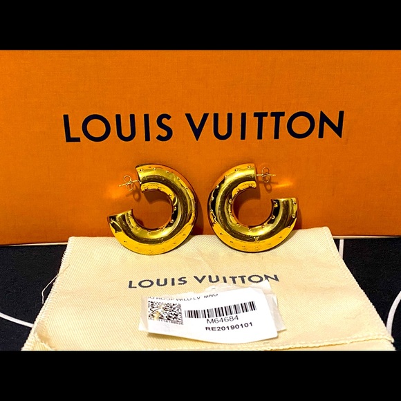 WILD V HOOP EARRINGS Authentic Louis Vuitton - Picture 2 of 5